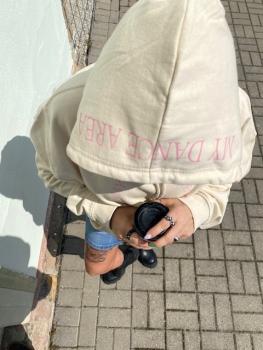 Hoodie "My Dance Area" beige